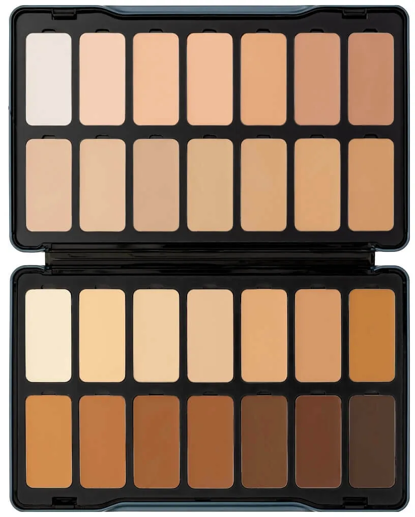 Kryolan Digital Complexion Cream Foundation Palett e 28 Farben Digital 1