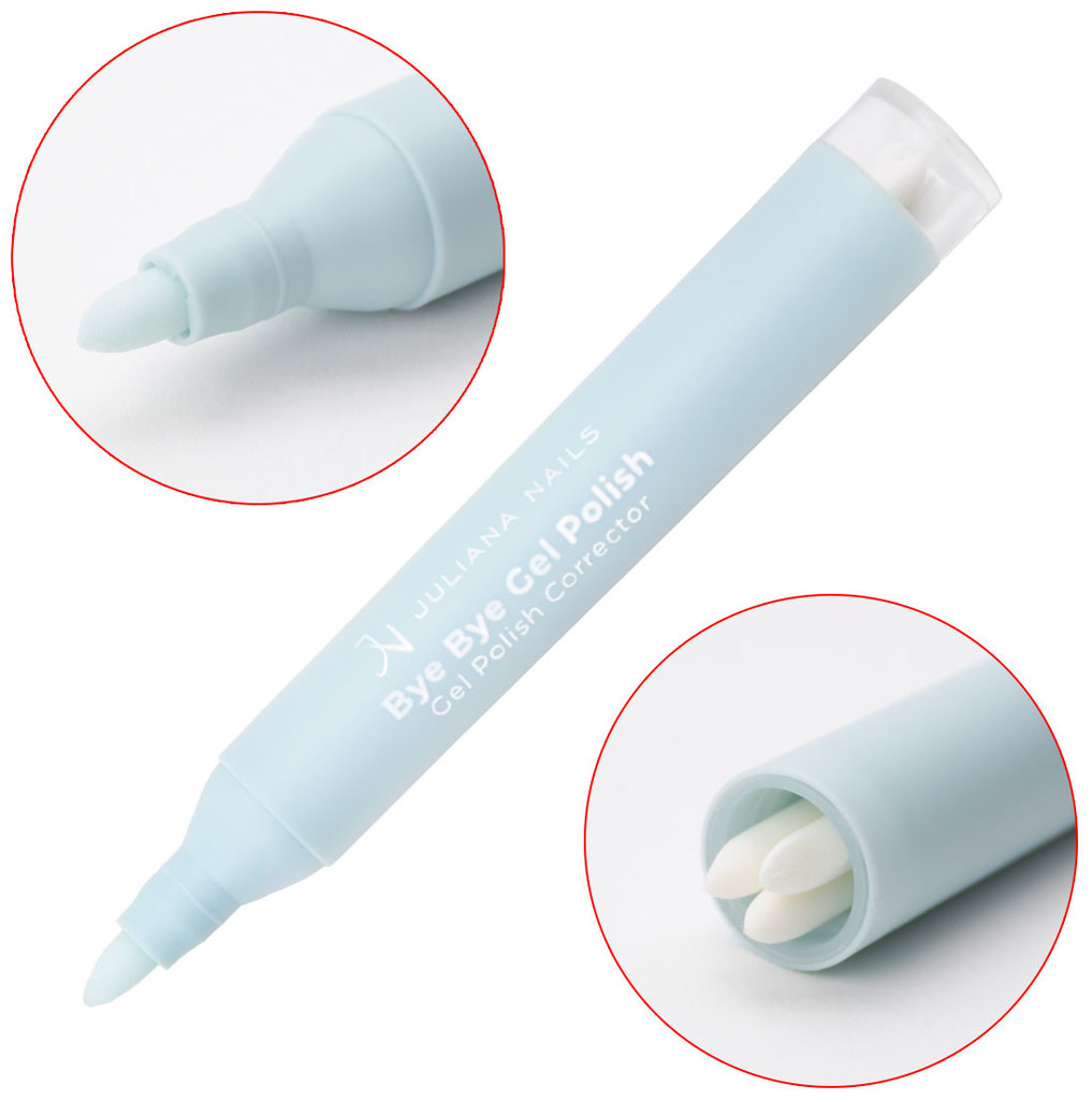 Juliana Nails Gel Lack Korrekturstift mit 3 Ersatzspitzen