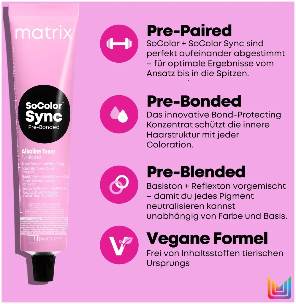 Matrix SoColor Sync Acidic NGA Tönung - 9NGA Neutr al Gold Asch