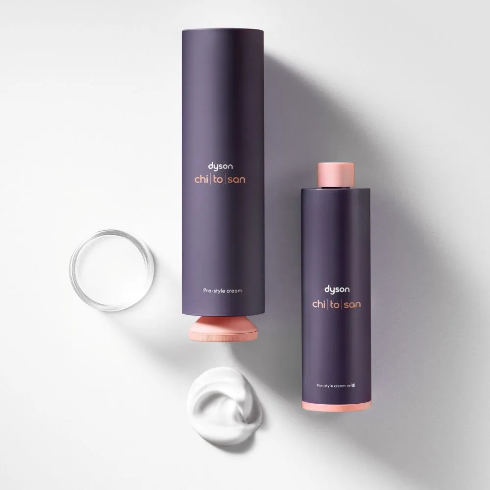 Dyson Chitosan™ Pre-Style Cream für glattes bis welliges Haar - leichte Pflege