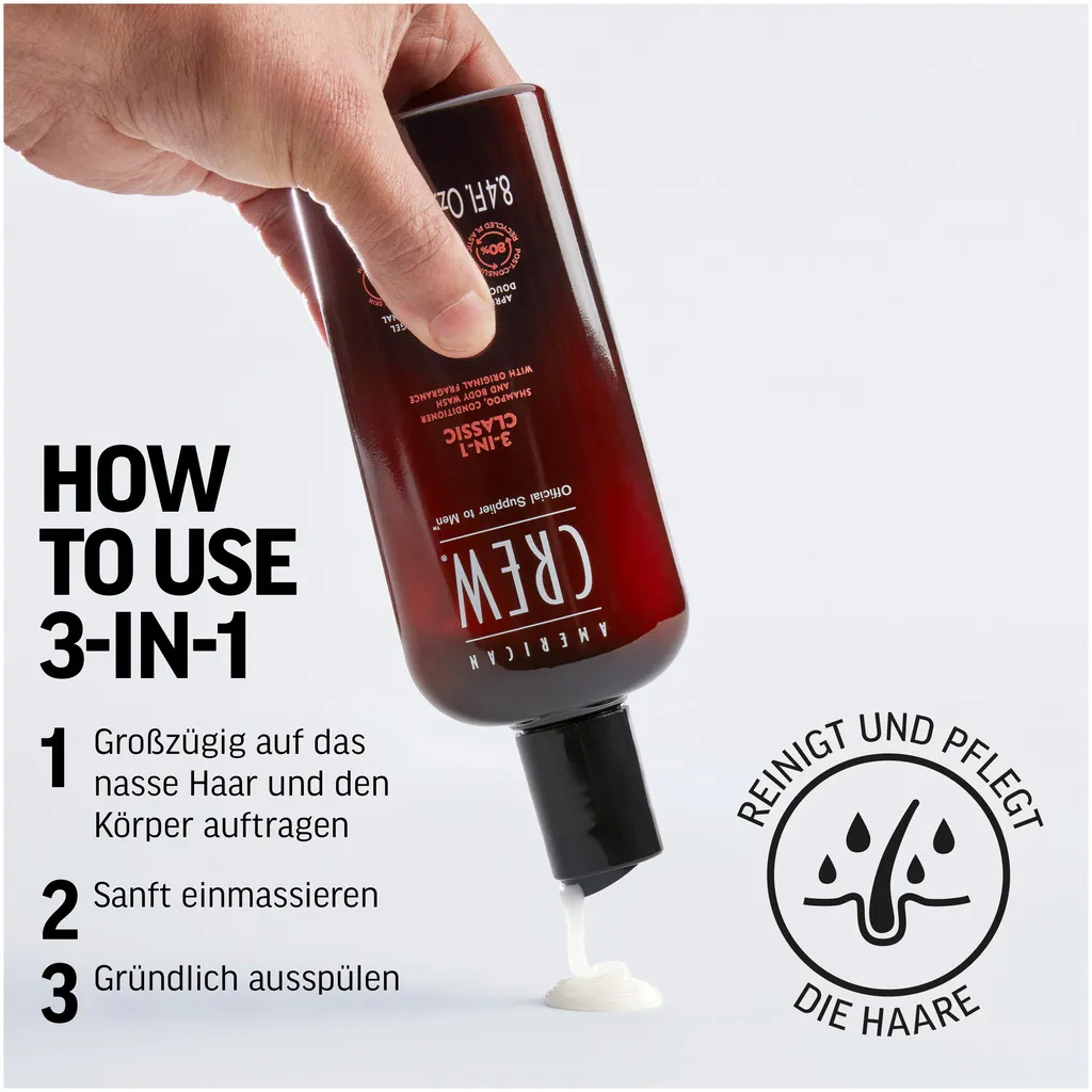 American Crew 3 in 1 Classic Shampoo