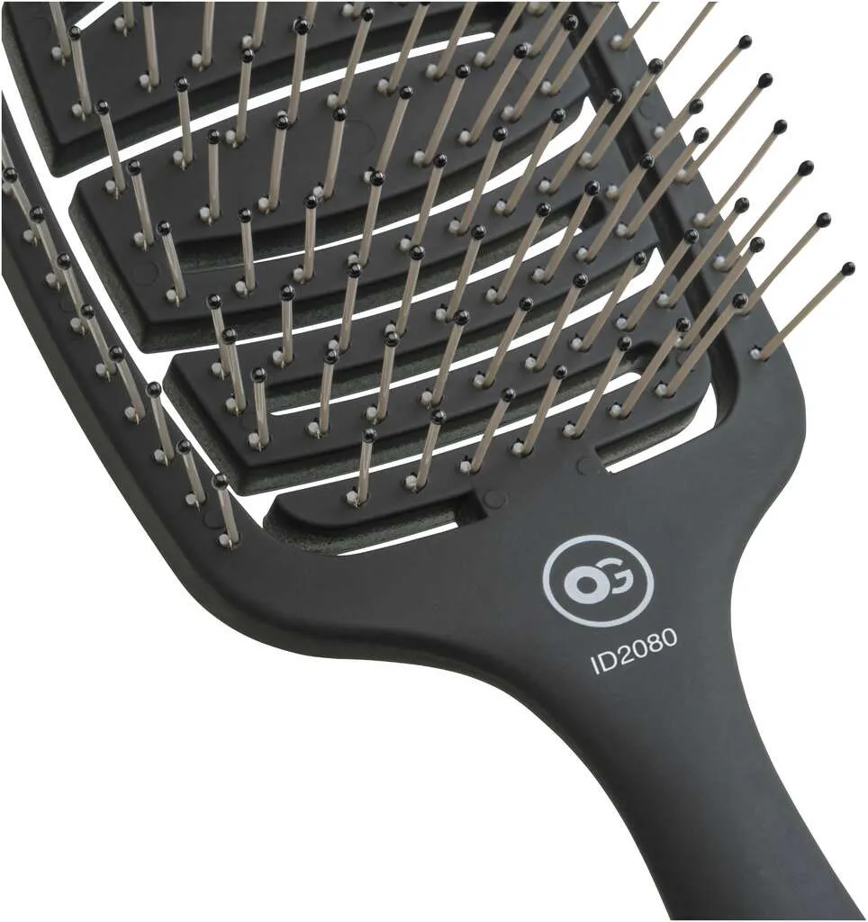 Olivia Garden Essential Care Flex Thick Hair Bristles Matt Black