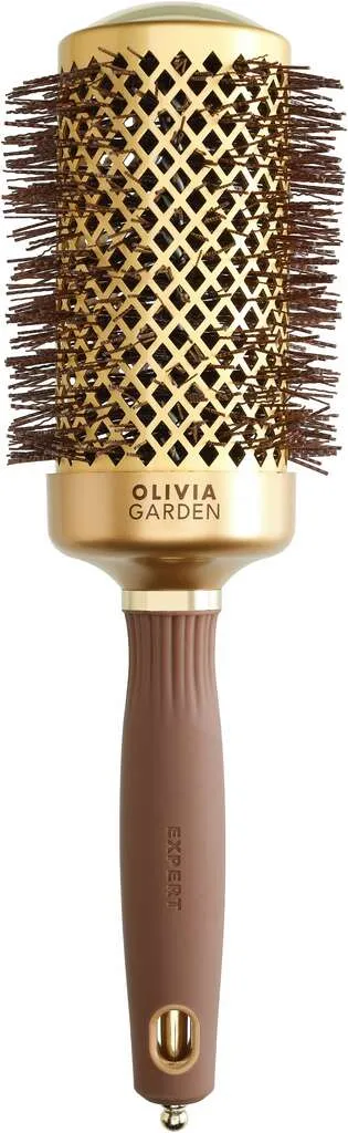 Olivia Garden Expert Blowout Shine mit gewellten Borsten Gold & Braun