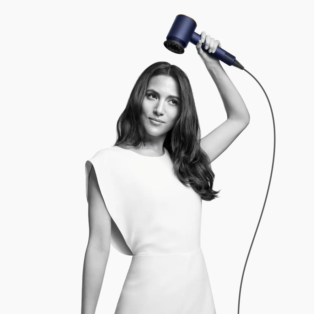 Dyson Supersonic Haartrockner Straight+Wavy Nachtblau/Kupfer