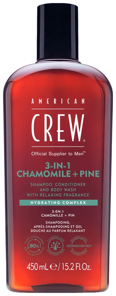 American Crew 3in1 Chamomile & Pine Shampoo, Conditioner & Body Wash