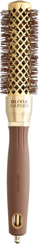 Olivia Garden Expert Blowout Shine mit gewellten Borsten Gold & Braun