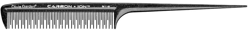 Olivia Garden Kamm ST-2 Carbon + Ion Stielkamm 22, 5 cm