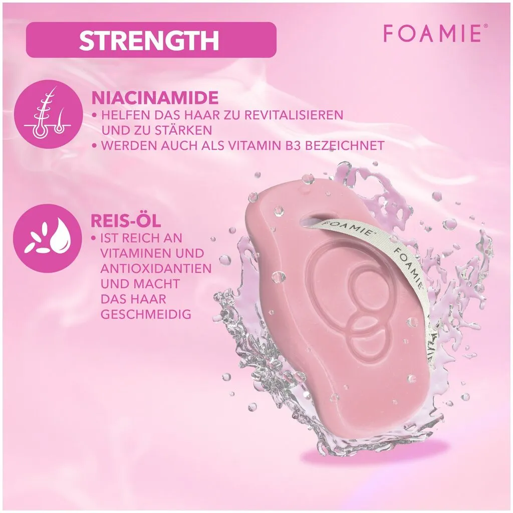 Foamie Niacinamid Shampoo Bar Feste Pflege für Kräftigung
