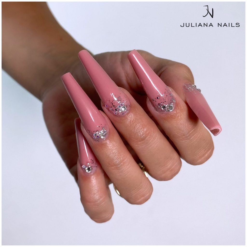 Juliana Nails Gel Lack Effect Finish Silver Flakes