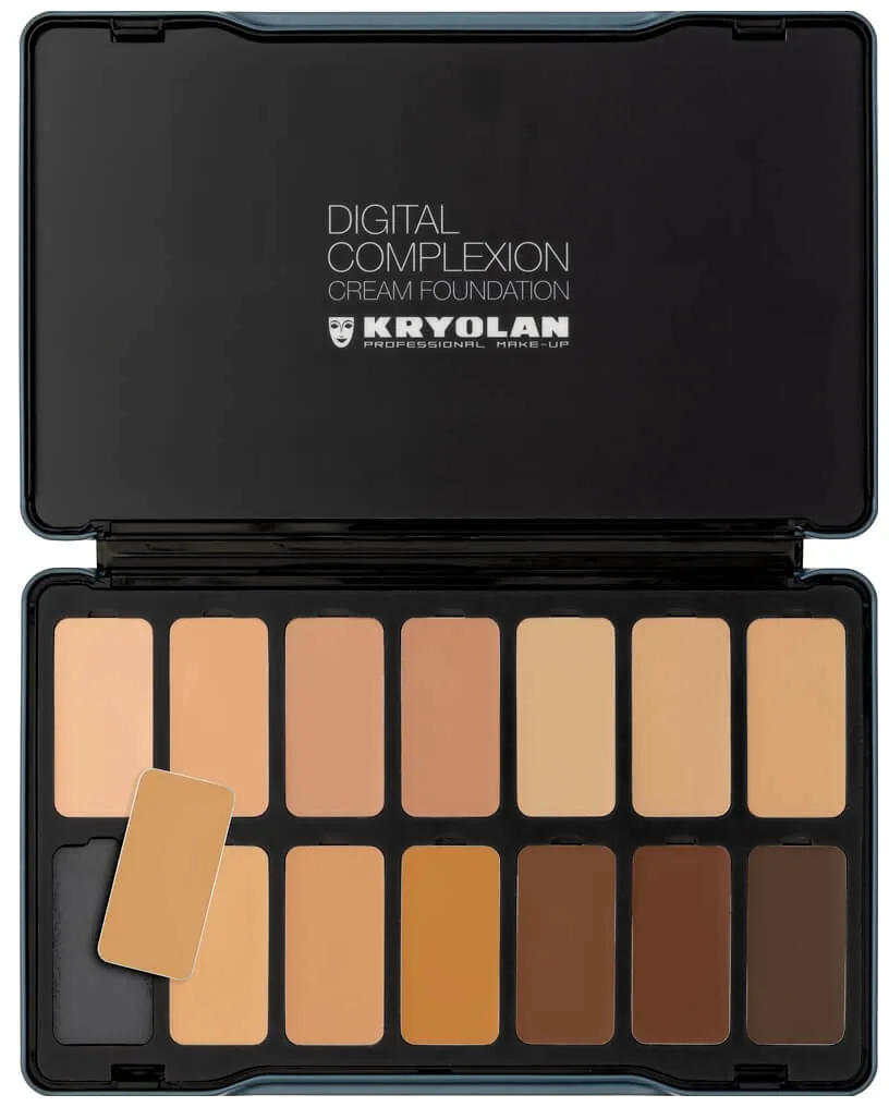 Kryolan Digital Complexion Cream Foundation Palette 14 Farben