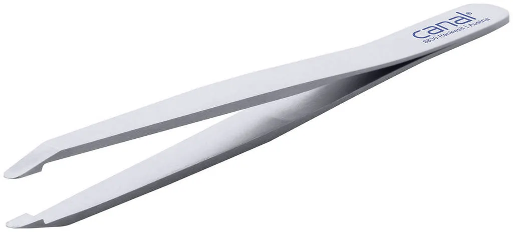 Canal Haarpinzette runde Spitze satin 9cm