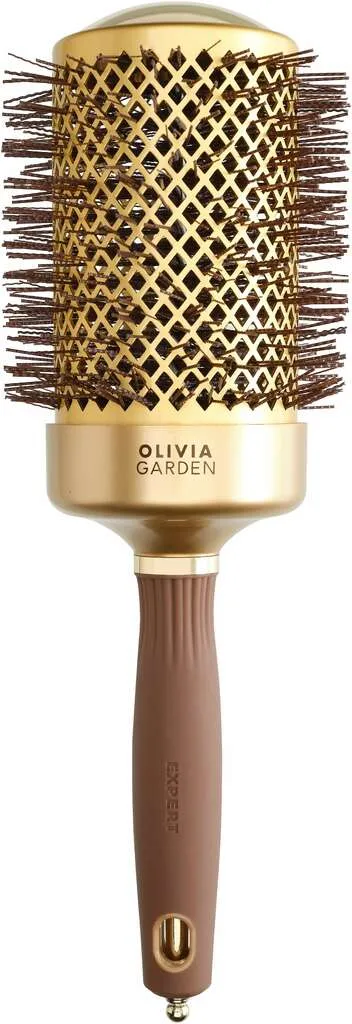 Olivia Garden Expert Blowout Shine mit gewellten Borsten Gold & Braun