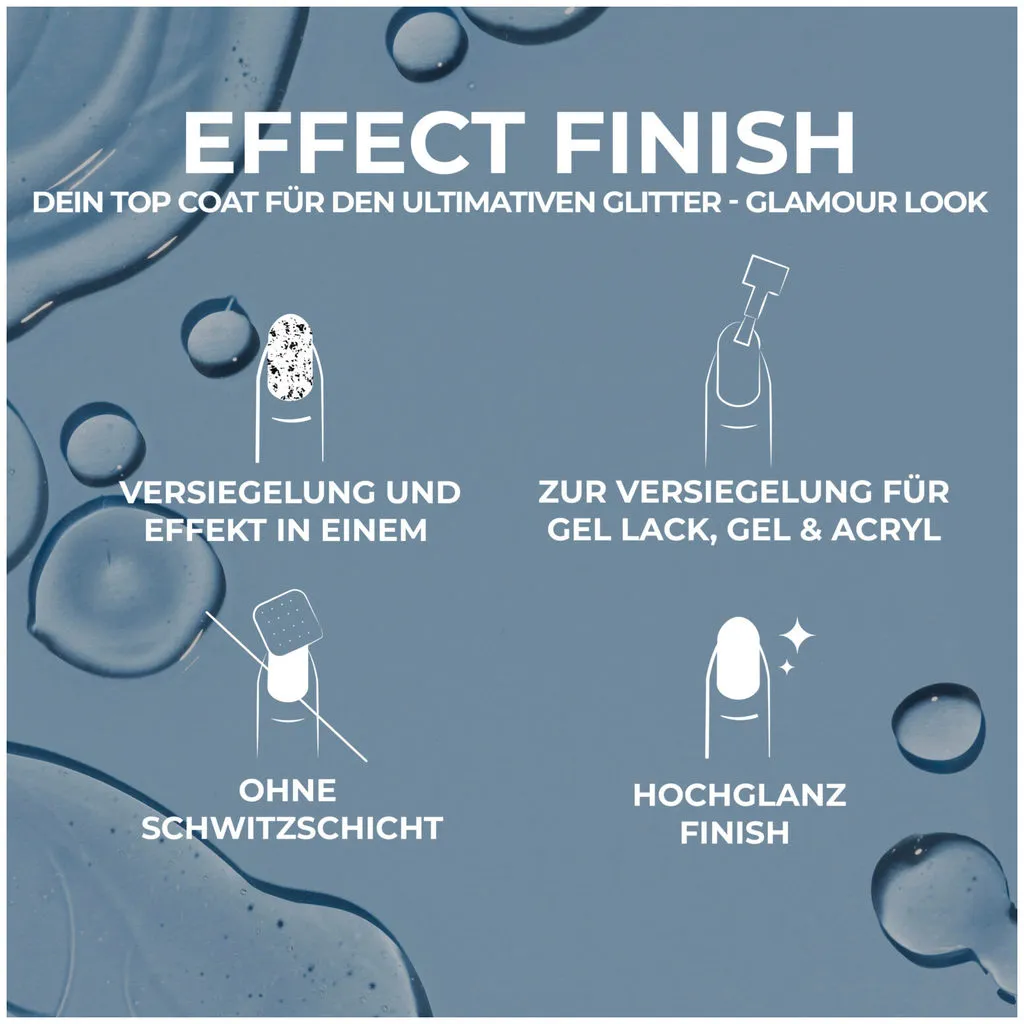 Juliana Nails Gel Lack Effect Finish Silver Flakes