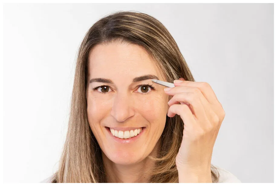 Canal Haarpinzette runde Spitze satin 9cm