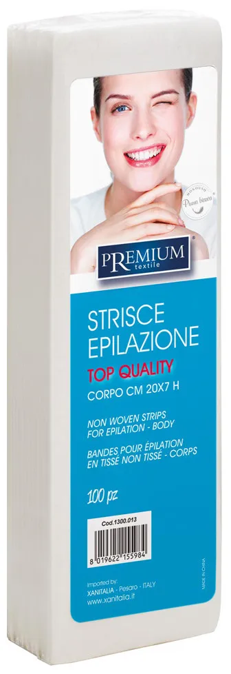 Xanitalia Enthaarungsstreifen aus Vlies 100 Stück 20x7 cm