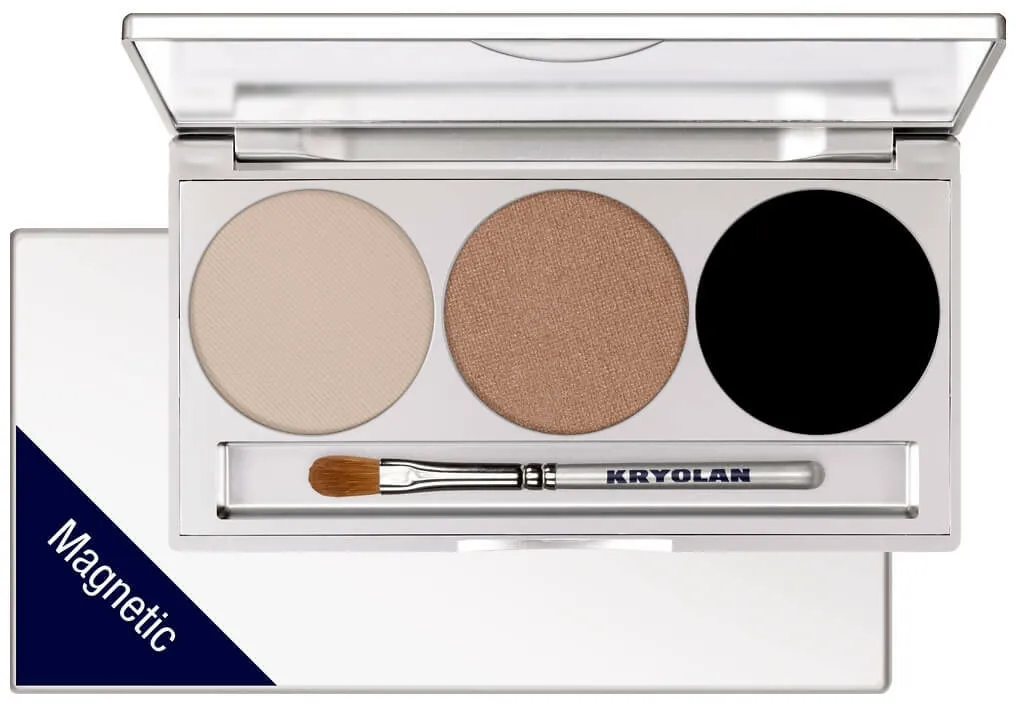 Kryolan Eye Shadow Palette - Smokey Collection Trio Set magnetisch