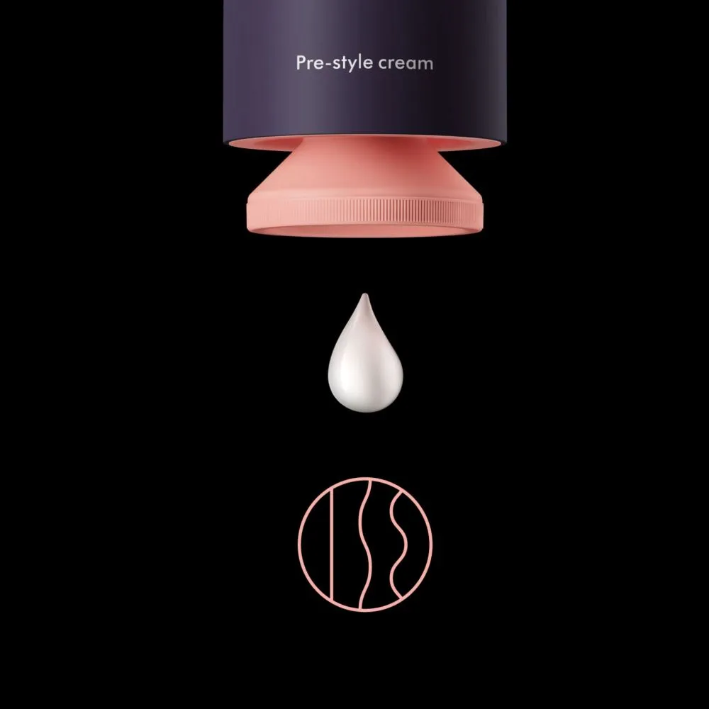 Dyson Chitosan™ Pre-Style Cream für glattes bis welliges Haar - leichte Pflege