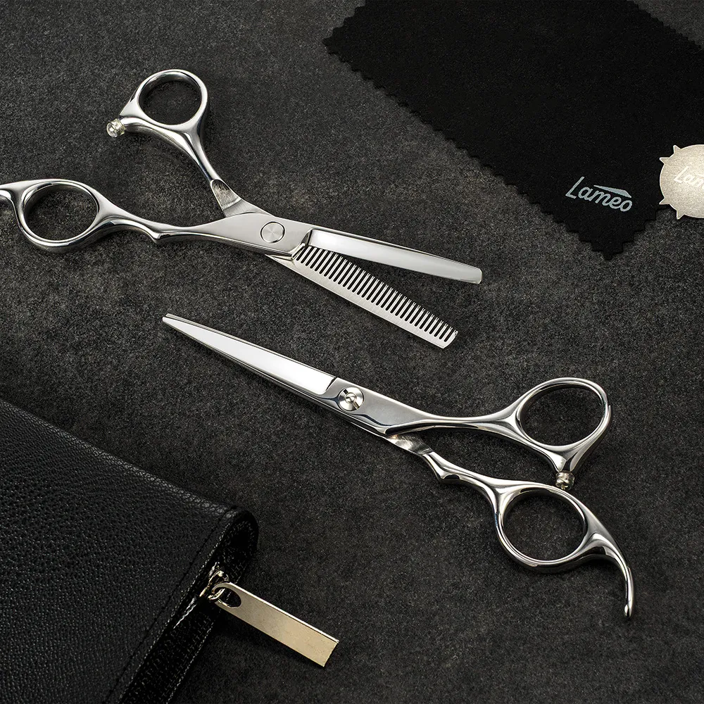 Xanitalia Lameo Stage Pro Scheren Set Offset silber 5.5” für Linkshänder