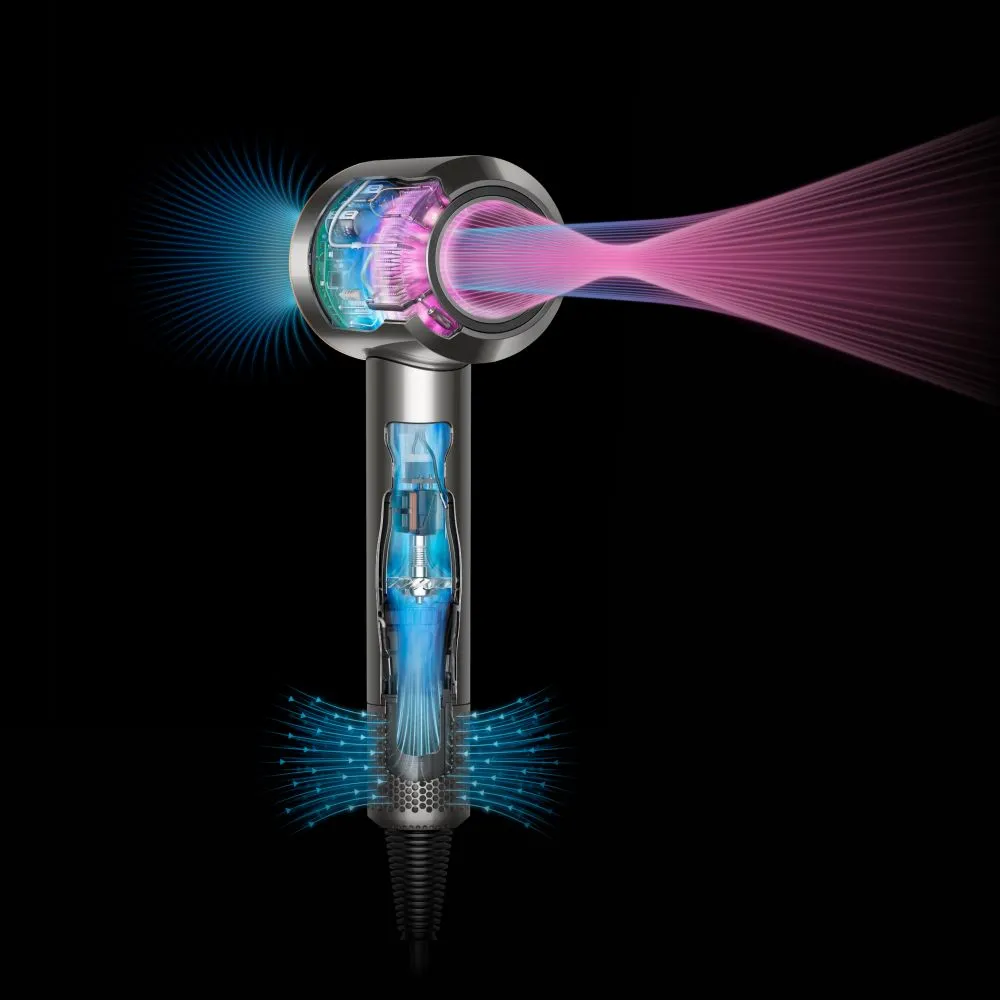 Dyson Supersonic Haartrockner Straight+Wavy Nachtblau/Kupfer