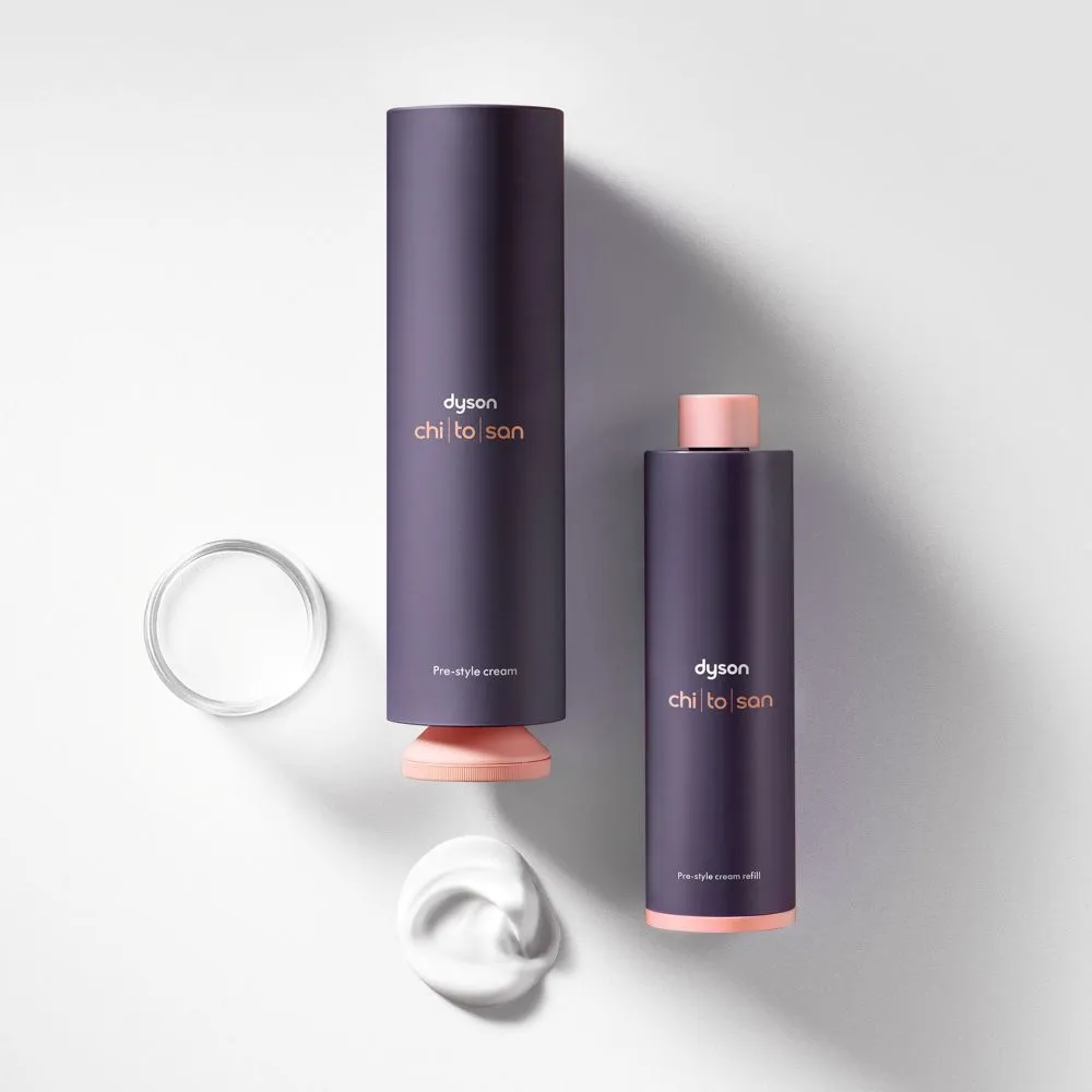 Dyson Chitosan™ Pre-Style Cream für glattes bis welliges Haar - reichhaltige Pflege