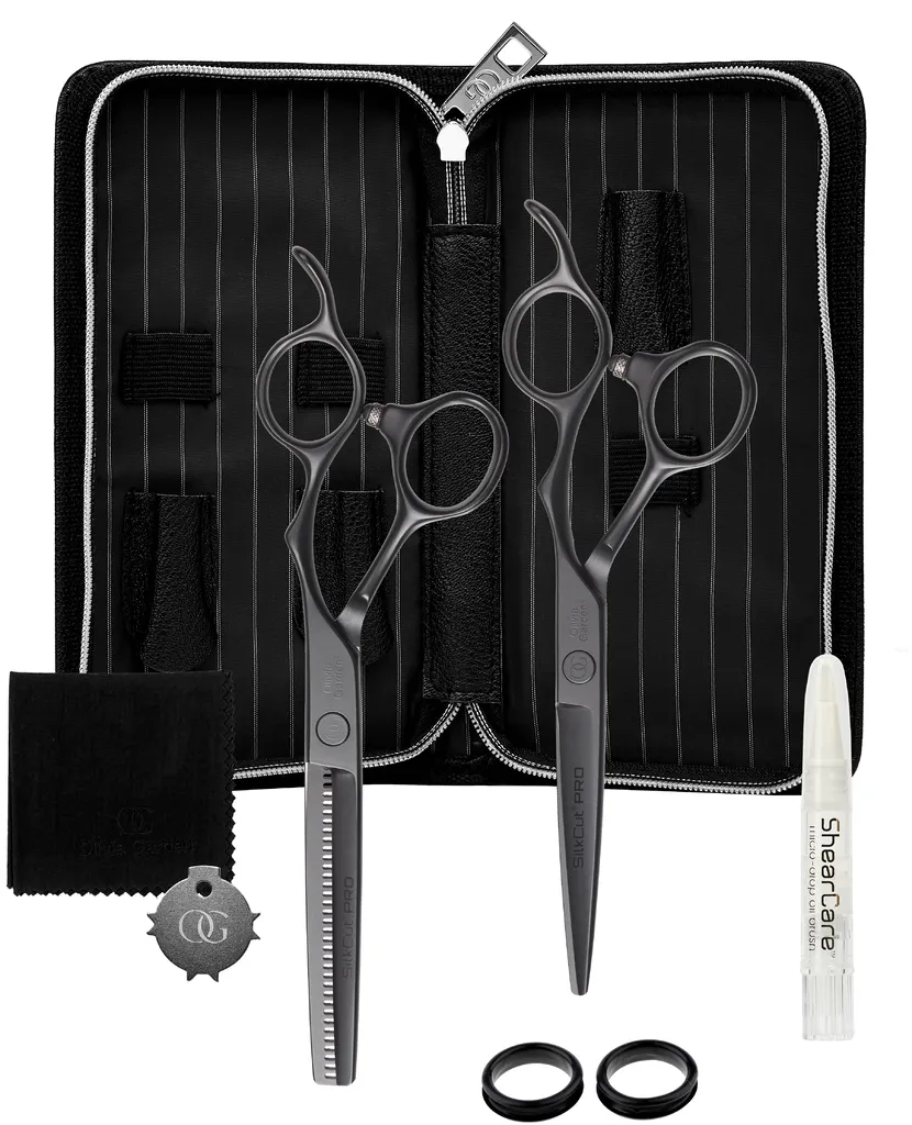 Olivia Garden SilkCut PRO Matt Black 2er Set